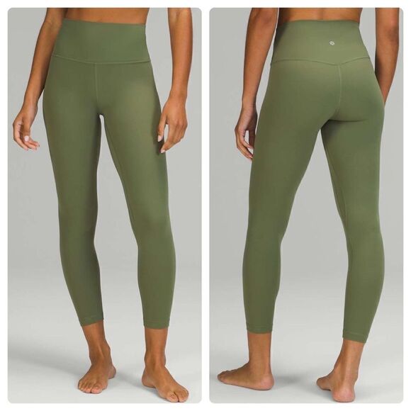 Lululemon Align High-Rise Pant 25" Green Twill Size 20 - Picture 1 of 7